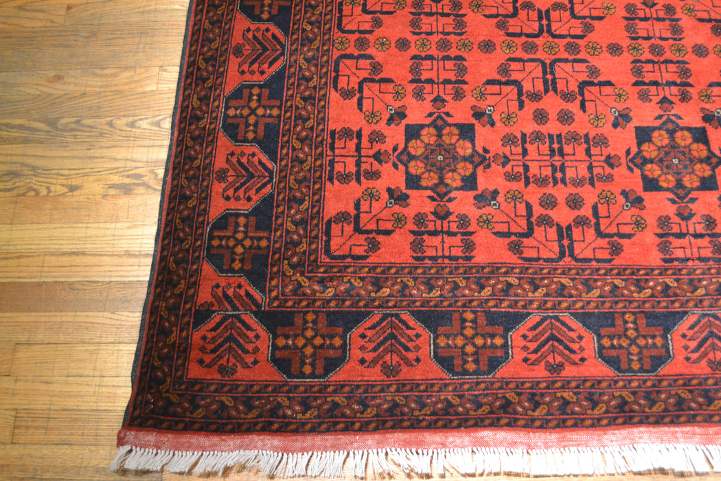 Tribal Unkhoi Oriental Rug 6'4" x 9'9" - Crafters and Weavers