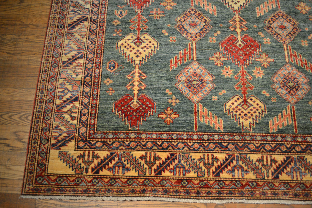 rug3669 6.1 x 8 Kazak - Crafters and Weavers