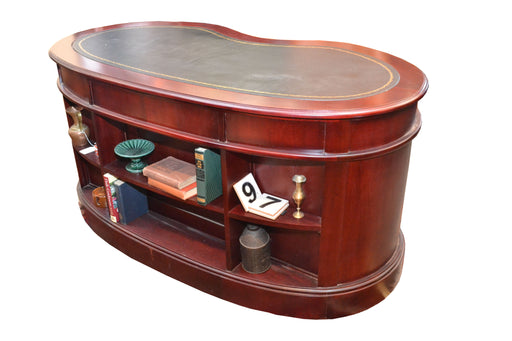 Legacy Leather Top Kidney Desk - Crafters and Weavers