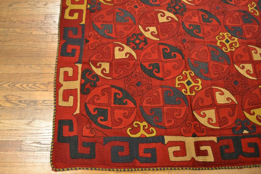 Tribal Afghan Oriental Rug 5'3" x 7'7" - Crafters and Weavers