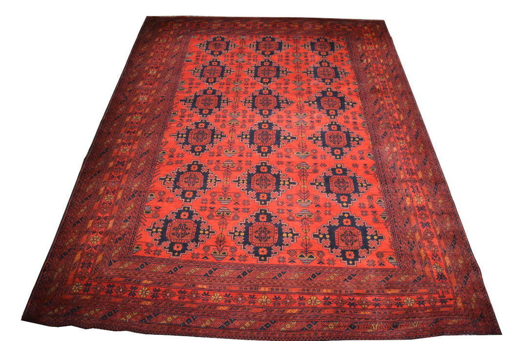 Tribal Unkhoi Oriental Rug 6'8" x 9'3" - Crafters and Weavers
