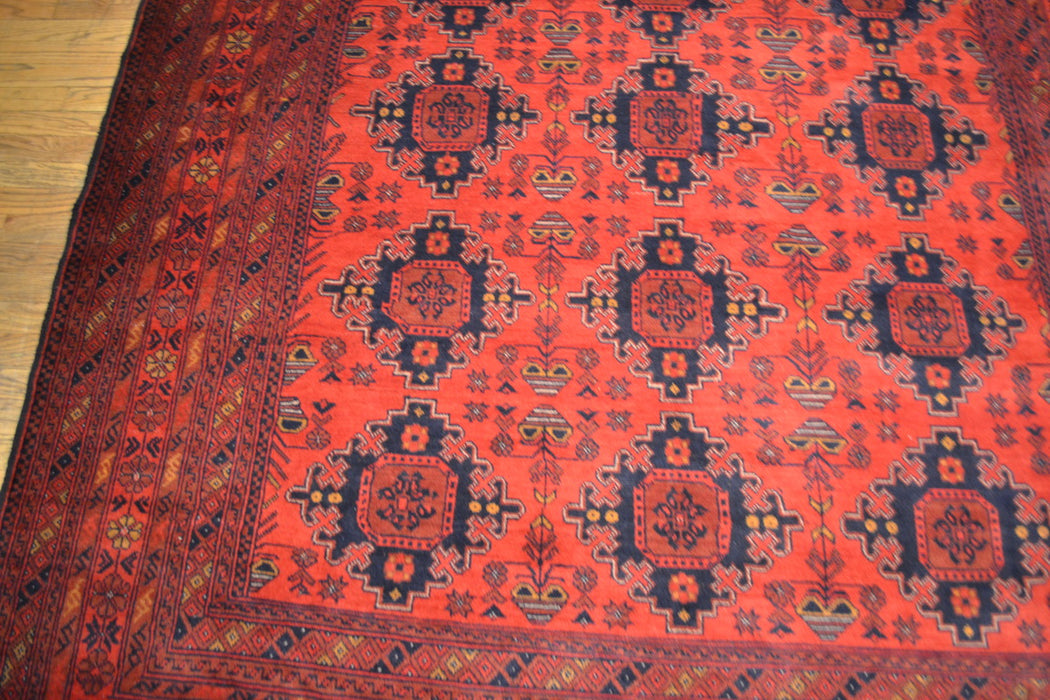 Tribal Unkhoi Oriental Rug 6'8" x 9'3" - Crafters and Weavers