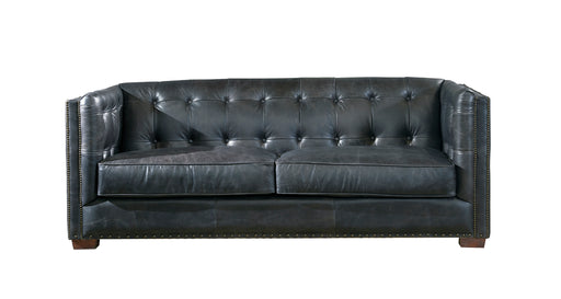 OUT OF STOCK Tuxedo Leather Sofa - Slate - Crafters and Weavers