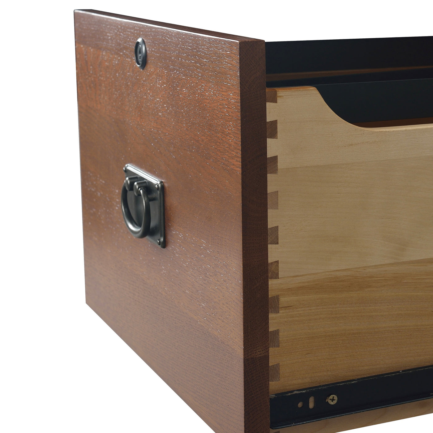 Mission Oak 2 Drawer File Cabinet with Writing Tray — Crafters and Weavers