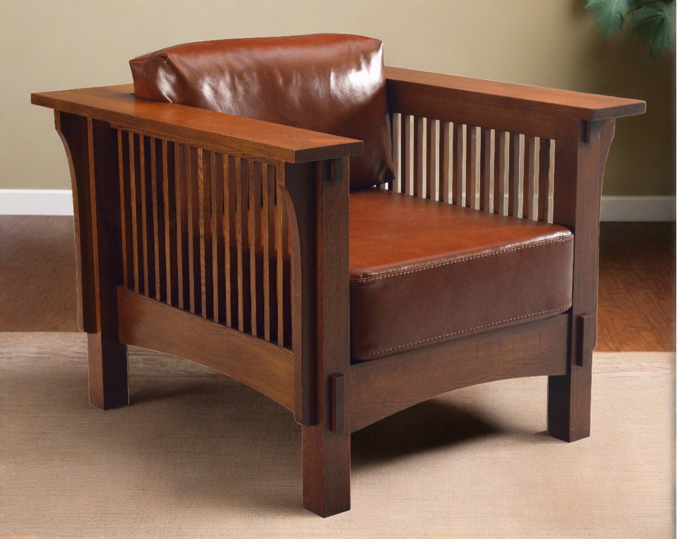 Buy Crofter Mission style Arm Chair-RB1 Leather Online in USA