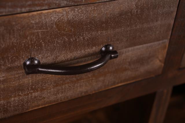 SOLD OUT Bayview Bar Table with Wine Cabinet - 49" - Crafters and Weavers