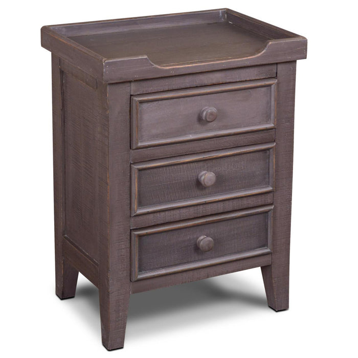 Landon 3 Drawer Tray Top Nightstand (3 Colors Available) - Crafters and Weavers