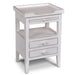 Landon 2 Drawer Tray Top Nightstand - White - Crafters and Weavers