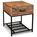 Atwood 1 Drawer End Table - Crafters and Weavers