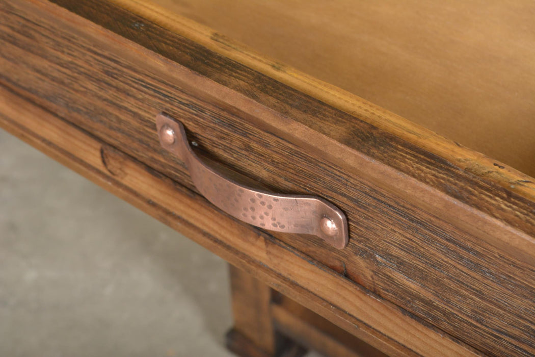 Elements Collection Copper 2 Drawer Console Table - Crafters and Weavers