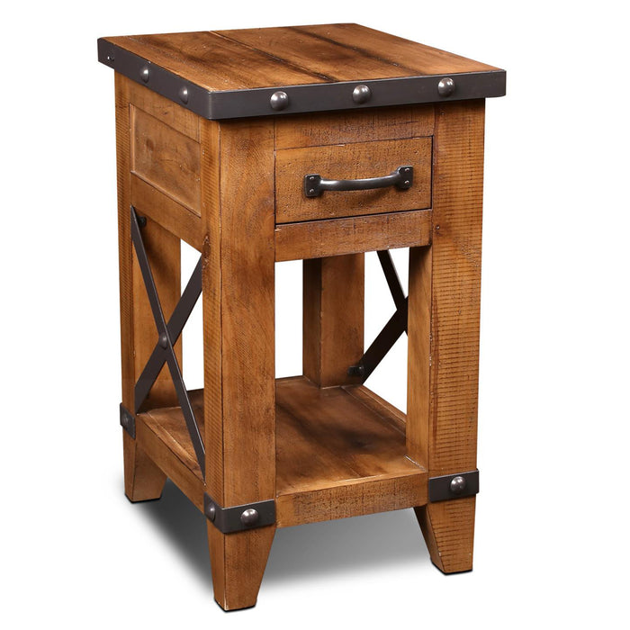 Larson 1 Drawer Side Table - Crafters and Weavers
