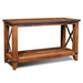 Larson Cross Bar Console Table with Shelf - Crafters and Weavers