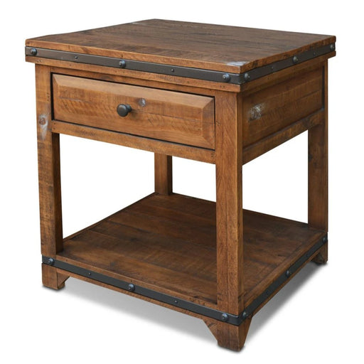 Addison Rustic End Table - Dark - Crafters and Weavers