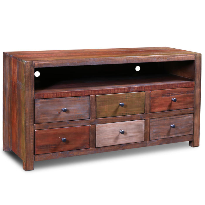 DISCONTINUED Bayview 6 Drawer TV Stand - 55" - Crafters and Weavers