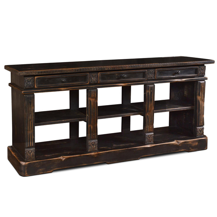 PREORDER Eboni Console Table / TV Stand - Black 80" - Crafters and Weavers