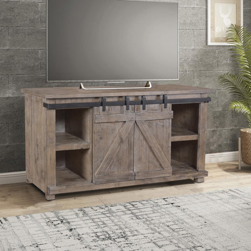 Westgate 60" Sliding Barn Door TV Stand (3 Colors Available) - Crafters and Weavers