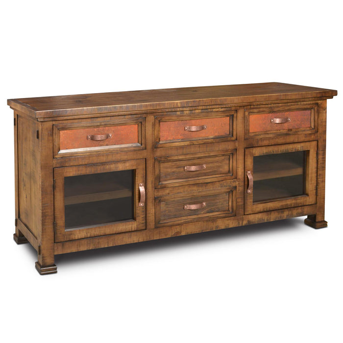 Elements Collection Copper TV Stand - 66" - Crafters and Weavers
