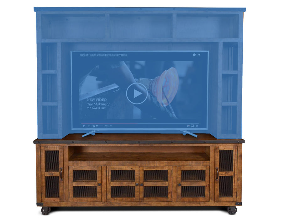 Larson 6 Door TV Stand - 87" - Crafters and Weavers