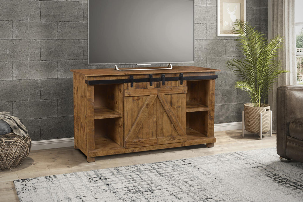Westgate 60" Sliding Barn Door TV Stand (3 Colors Available) - Crafters and Weavers