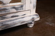 Keystone Distressed White Mirrored Sideboard - 60" - Crafters and Weavers