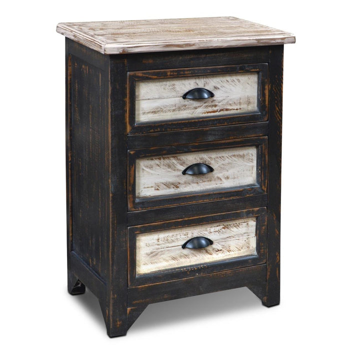 Landon Two-Tone 3 Drawer Cabinet - Crafters and Weavers