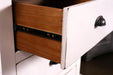 Landon 5 Drawer Dresser - Distressed White - Crafters and Weavers