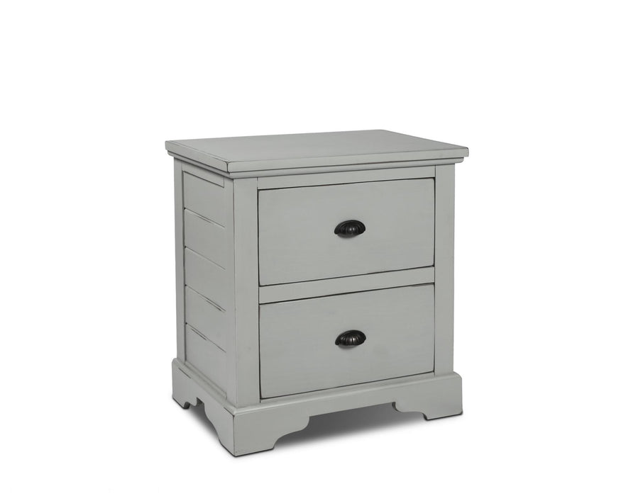 Landon 2 Drawer Nightstand - Distressed Gray - Crafters and Weavers