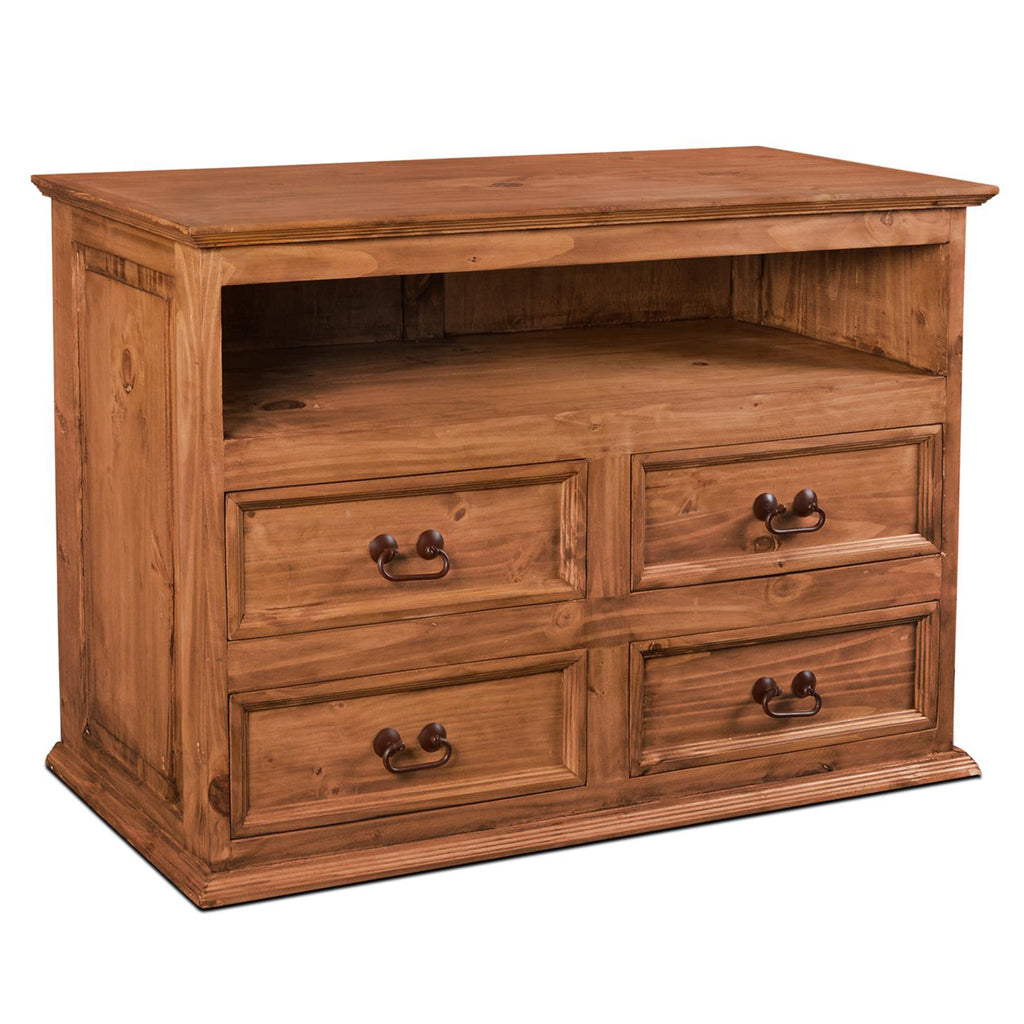 Distressed Brown Rustic Industrial Chic Solid Wood Bedroom TV Stand —  Crafters and Weavers