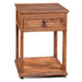 Montclare 1 Drawer End Table - Brown Wax - Crafters and Weavers