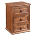 Montclare 3 Drawer Nightstand - Brown Wax - Crafters and Weavers