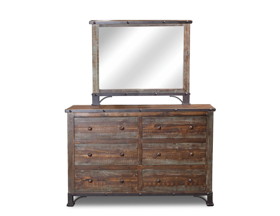 Logan Boulevard 6 Drawer Dresser with Mirror - Crafters and Weavers