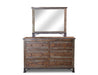 Logan Boulevard 6 Drawer Dresser with Mirror - Crafters and Weavers