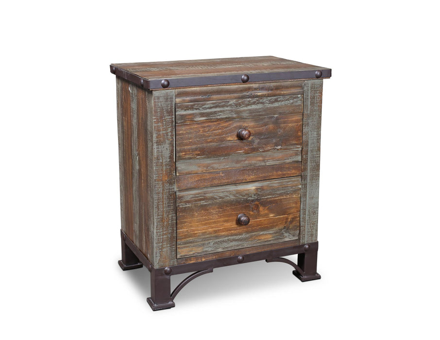 Logan Boulevard 2 Drawer Nightstand - Crafters and Weavers
