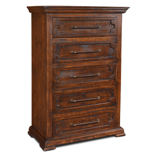 Peterson Rustic Modern 5 Drawer Highboy Dresser - Crafters and Weavers