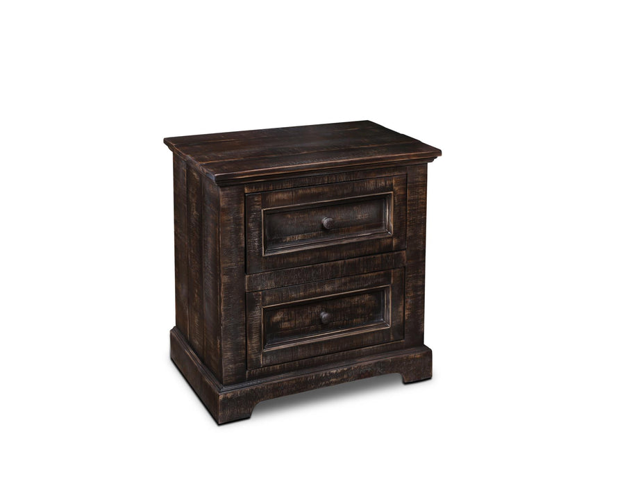 Onyx 2 Drawer Rustic End Table - Crafters and Weavers