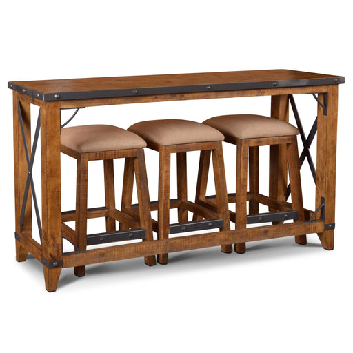 Larson Counter Height Console Table & Bar Stool Set - Crafters and Weavers