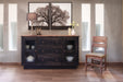 Rustic Style Solid Wood Sideboard - Black - Crafters and Weavers