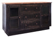 Rustic Style Solid Wood Sideboard - Black - Crafters and Weavers