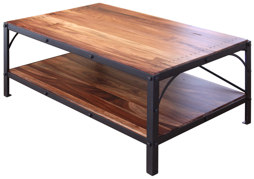 Granville Parota Industrial Tier Coffee Table - Crafters and Weavers