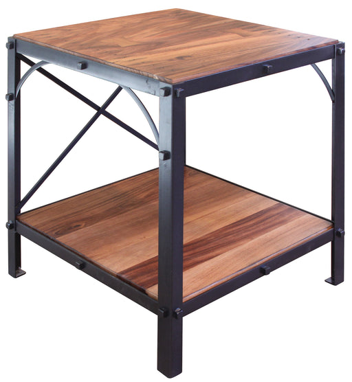 Granville Parota Industrial Tier End Table - Crafters and Weavers