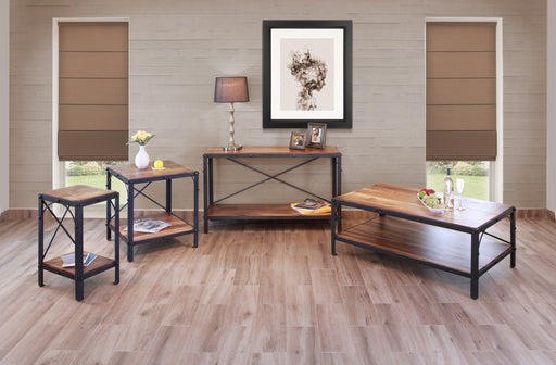 Granville Parota Industrial Tier End Table - Crafters and Weavers