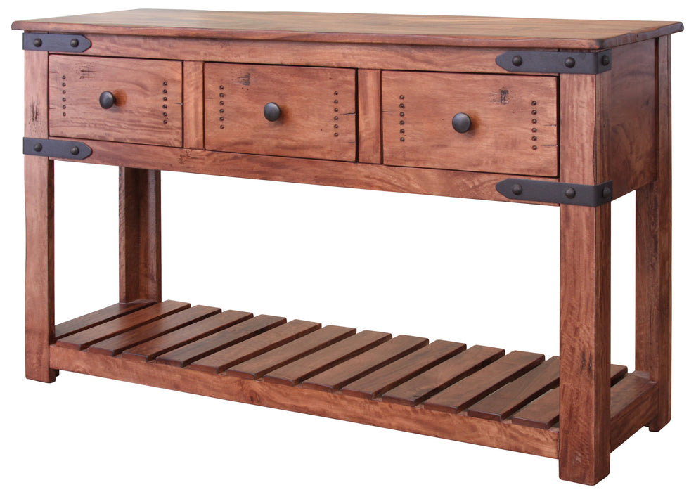 Granville Parota 3 Drawer Console Table - Crafters and Weavers