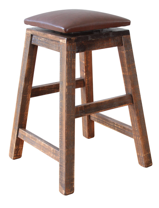 Greenview Swivel Seat Rustic Bar Stool #967 - 24" High - Crafters and Weavers
