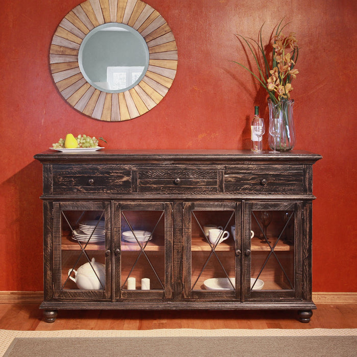 Greenview Charcoal Console Cabinet - 71" - Crafters and Weavers