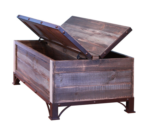 DUPLICATE LISTING Bayview Rustic Pine Wood Coffee Table - Storage Trunk - Crafters and Weavers