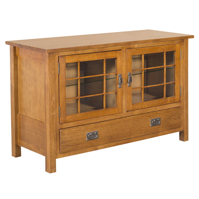Mission Quarter Sawn Oak 48" TV Stand - Light Oak - Crafters and Weavers