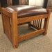 Mission Foot Stool with Spindles - Light - Crafters and Weavers