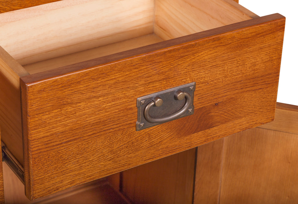 Mission 2 Door 2 Drawer Cabinet - Michael's Cherry - Crafters and Weavers