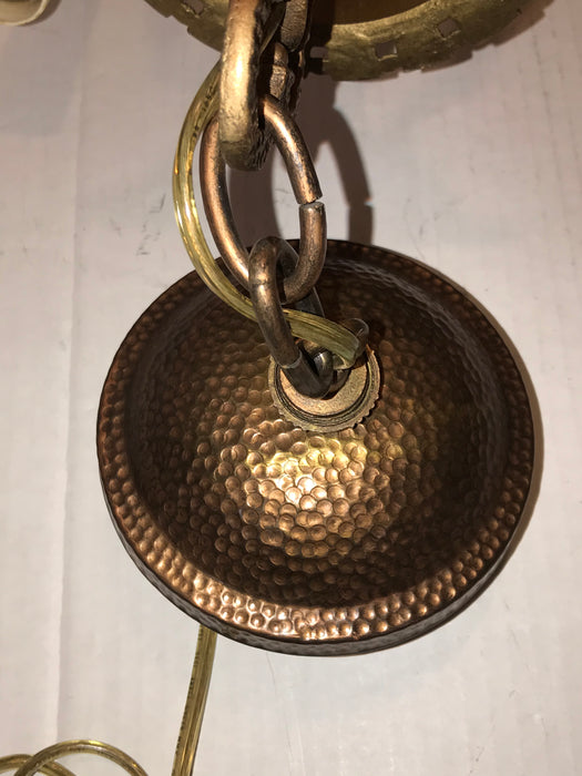 ANTIQUE TUDOR / ARTS & CRAFTS 1920's 3 LIGHT FIXTURE - Crafters and Weavers