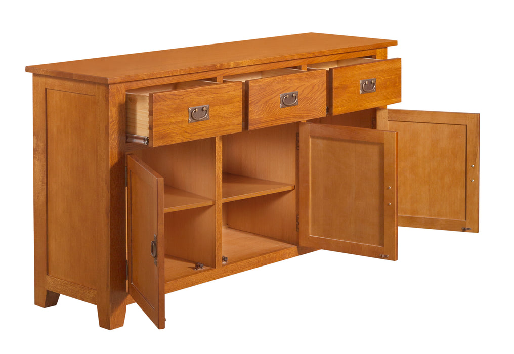 DUPLICATE: Mission Quarter Sawn Oak Sideboard, Console - Michael's Cherry - Crafters and Weavers